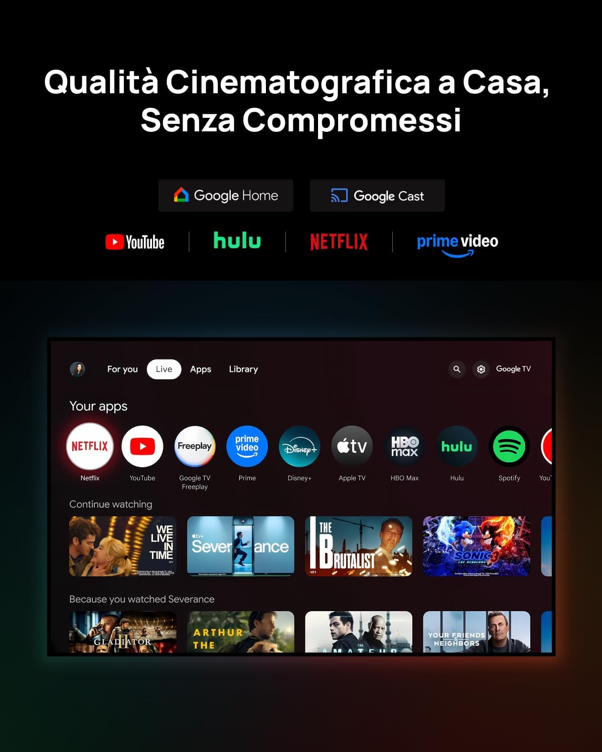 XGIMI Horizon 20 Max 4K Proiettore Triple Laser Home Cinema, 5700 ISO Lumen
Google TV con Netflix su licenza, Zoom ottico con spostamento dell'obiettivo, IMAX Enhanced, Dolby Vision,contrasto 20000:1